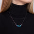 Gris | Argent sterling .925 | Collier fermoir infini verre sirène